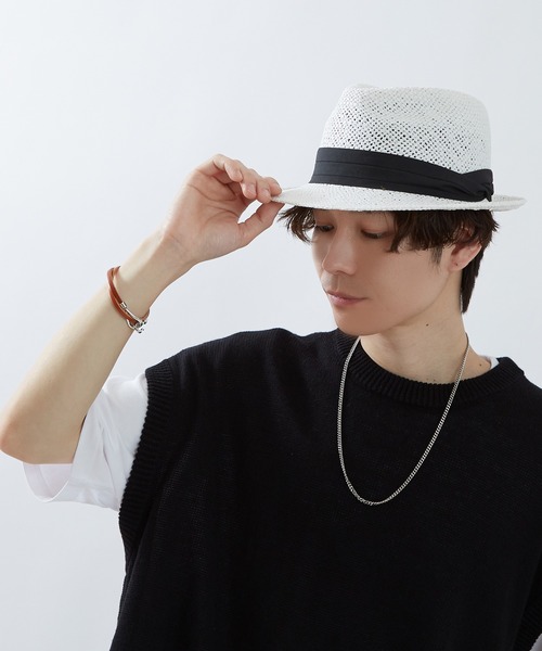 improves（インプローブス）の「ストローハット（ハット・メンズ・アイボリー/ブラック/ベージュ/キャメル/ホワイト/ブラウン・FREE）」の7枚目の写真