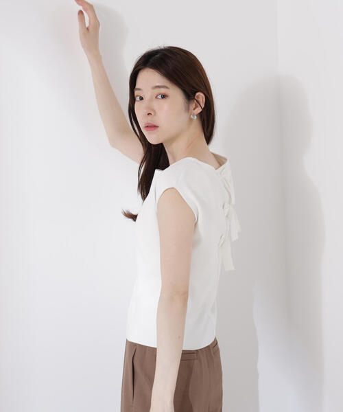 PROPORTION BODY DRESSING（プロポーションボディドレッシング）の「前後２ＷＡＹリボンニット / 1215270705（ニット/セーター・レディース・ホワイト系その他/ブラック/ボルドー・FREE）」の8枚目の写真