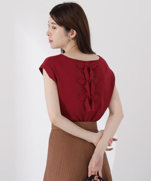 PROPORTION BODY DRESSING（プロポーションボディドレッシング）の「前後２ＷＡＹリボンニット / 1215270705（ニット/セーター・レディース・ホワイト系その他/ブラック/ボルドー・FREE）」の14枚目の写真