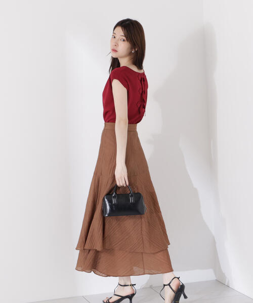 PROPORTION BODY DRESSING（プロポーションボディドレッシング）の「前後２ＷＡＹリボンニット / 1215270705（ニット/セーター・レディース・ホワイト系その他/ブラック/ボルドー・FREE）」の15枚目の写真