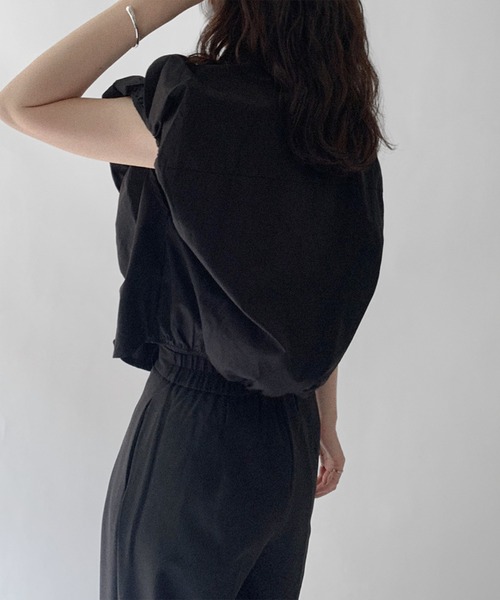on:nue（オンニュ）の「【on:nue】[着用動画あり！/3色展開] シャーリングボリュームノースリーブブラウス（シャツ/ブラウス・レディース・ブラック/ベージュ/ホワイト・FREE）」の18枚目の写真