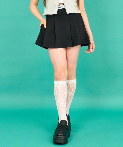 ANAP GiRL(アナップガール)の「ANAPR+S(リラスポ)スウェットプリーツスカート(スカート・キッズ・ライトグレー/ブラック/パープル・XS/S/M)」の2枚目の写真