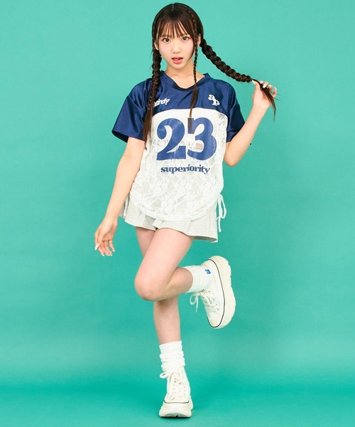 ANAP GiRL(アナップガール)の「ANAPR+S(リラスポ)スウェットプリーツスカート(スカート・キッズ・ライトグレー/ブラック/パープル・XS/S/M)」の8枚目の写真