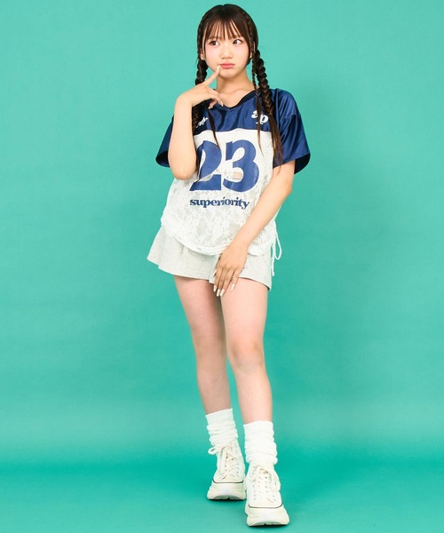 ANAP GiRL(アナップガール)の「ANAPR+S(リラスポ)スウェットプリーツスカート(スカート・キッズ・ライトグレー/ブラック/パープル・XS/S/M)」の9枚目の写真