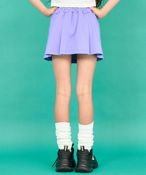 ANAP GiRL(アナップガール)の「ANAPR+S(リラスポ)スウェットプリーツスカート(スカート・キッズ・ライトグレー/ブラック/パープル・XS/S/M)」の12枚目の写真