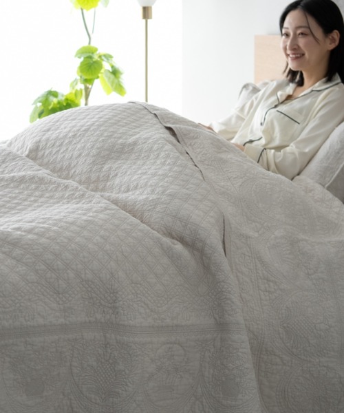 ベッドスプレッド コットン100％生地/クイーン