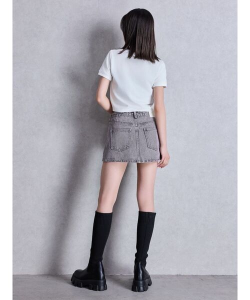 GYDA（ジェイダ）の「STUPID RICH STONEショートTシャツ（Tシャツ/カットソー・レディース・パープル/オフホワイト/ブラック・FREE）」の6枚目の写真