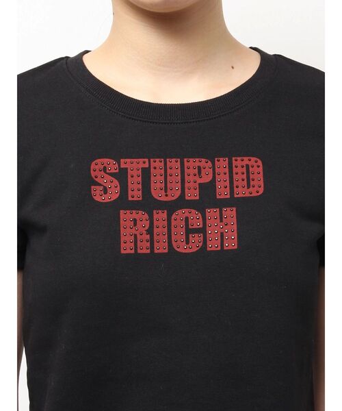 GYDA（ジェイダ）の「STUPID RICH STONEショートTシャツ（Tシャツ/カットソー・レディース・パープル/オフホワイト/ブラック・FREE）」の11枚目の写真