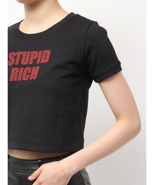 GYDA（ジェイダ）の「STUPID RICH STONEショートTシャツ（Tシャツ/カットソー・レディース・パープル/オフホワイト/ブラック・FREE）」の12枚目の写真