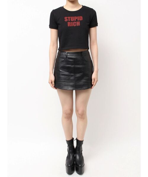 GYDA（ジェイダ）の「STUPID RICH STONEショートTシャツ（Tシャツ/カットソー・レディース・パープル/オフホワイト/ブラック・FREE）」の15枚目の写真