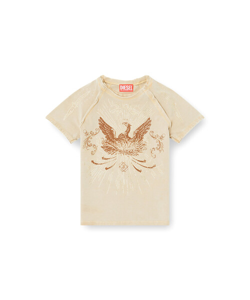 DIESEL（ディーゼル）の「ウィメンズ 半袖トップ T-ROWEENA（Tシャツ/カットソー・レディース・ライトブラウン・SMALL/MEDIUM/LARGE/X-LARGE/X-SMALL）」の4枚目の写真