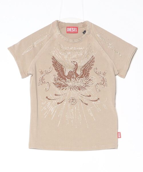 DIESEL（ディーゼル）の「ウィメンズ 半袖トップ T-ROWEENA（Tシャツ/カットソー・レディース・ライトブラウン・SMALL/MEDIUM/LARGE/X-LARGE/X-SMALL）」の6枚目の写真