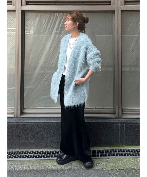 Ungrid(アングリッド)の「【WEB限定】カラールーズニットカーデ(カーディガン/ボレロ・レディース・レッド/ライトグレー/オフホワイト/ブルー/イエロー・FREE)」の22枚目の写真