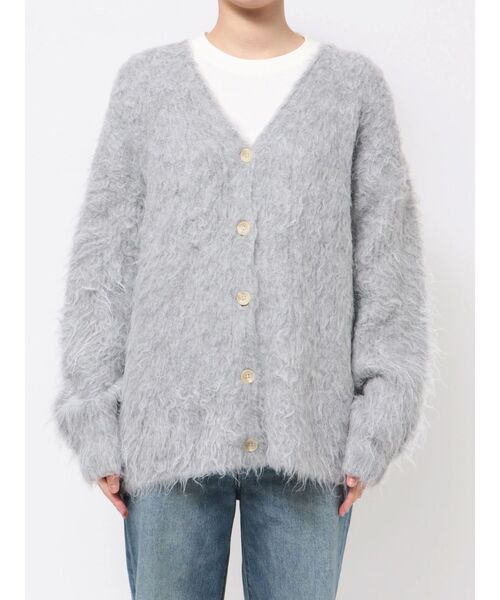 Ungrid(アングリッド)の「【WEB限定】カラールーズニットカーデ(カーディガン/ボレロ・レディース・レッド/ライトグレー/オフホワイト/ブルー/イエロー・FREE)」の18枚目の写真