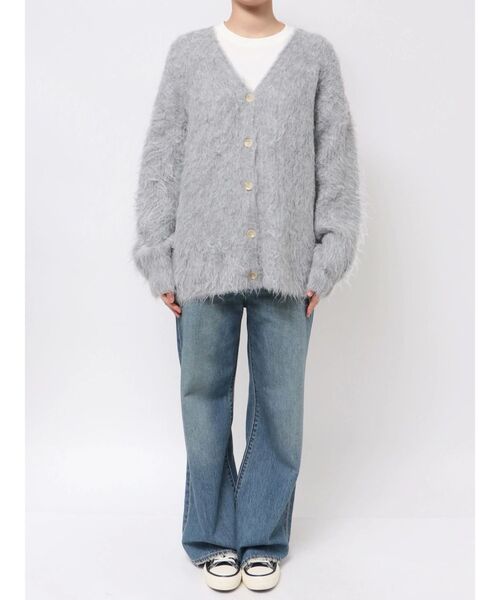 Ungrid(アングリッド)の「【WEB限定】カラールーズニットカーデ(カーディガン/ボレロ・レディース・レッド/ライトグレー/オフホワイト/ブルー/イエロー・FREE)」の11枚目の写真