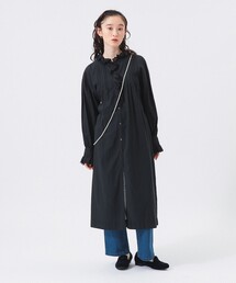 *BEAMS ワンピース コート*黒 BEAMS WOMEN｜ビームスウィメンのワンピース（ブラック/黒色系
