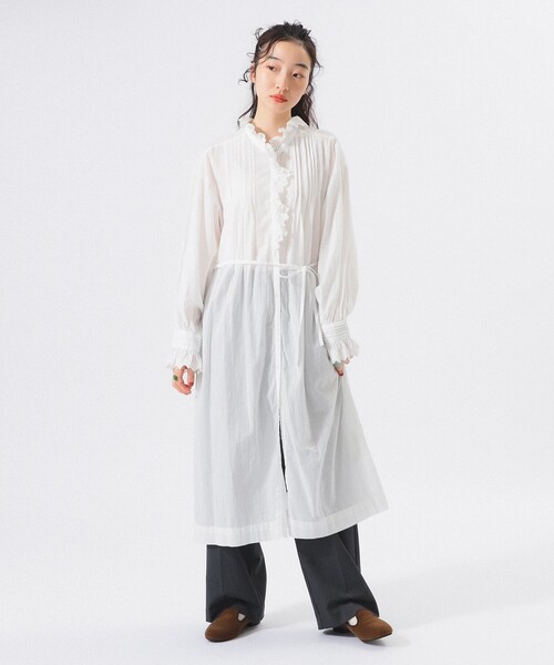 BEAMS BOY（ビームスボーイ）の「ユーロ ヴィンテージ フリル ワンピース（ワンピース・レディース・オフホワイト/ブラック・ONE SIZE）」の15枚目の写真