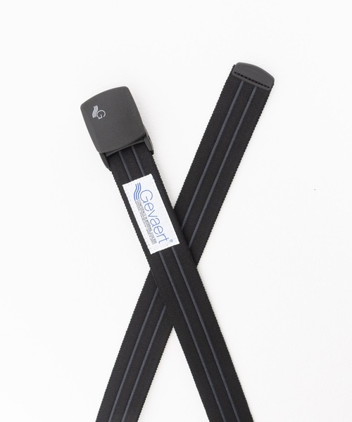 GEVAERT（ゲバルト）の「Ｇevaert 35mmダブルライン ストレッチベルト（ベルト・メンズ・ネイビー/ベージュ/ブラック・FREE）」の9枚目の写真