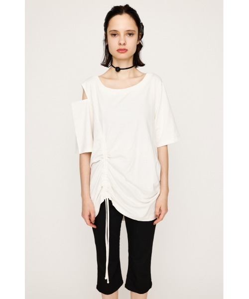 ONE SHOULDER SHIRRING TOPS ワンショルダー シャーリング