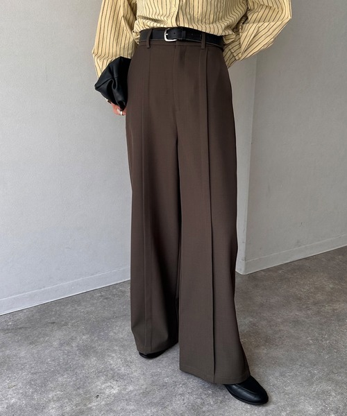 NOGLE(ノグル)の「【NOGLE/ノグル】センタータックスラックス(スラックス・レディース・グレー/アイボリー/ブラウン/ブラック・S/M)」の21枚目の写真