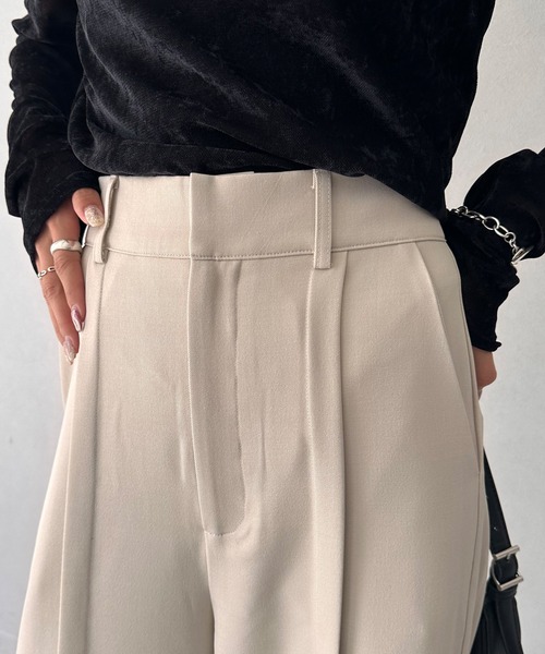 NOGLE(ノグル)の「【NOGLE/ノグル】センタータックスラックス(スラックス・レディース・グレー/アイボリー/ブラウン/ブラック・S/M)」の6枚目の写真