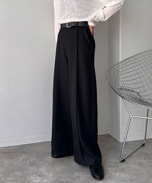 NOGLE(ノグル)の「【NOGLE/ノグル】センタータックスラックス(スラックス・レディース・グレー/アイボリー/ブラウン/ブラック・S/M)」の9枚目の写真