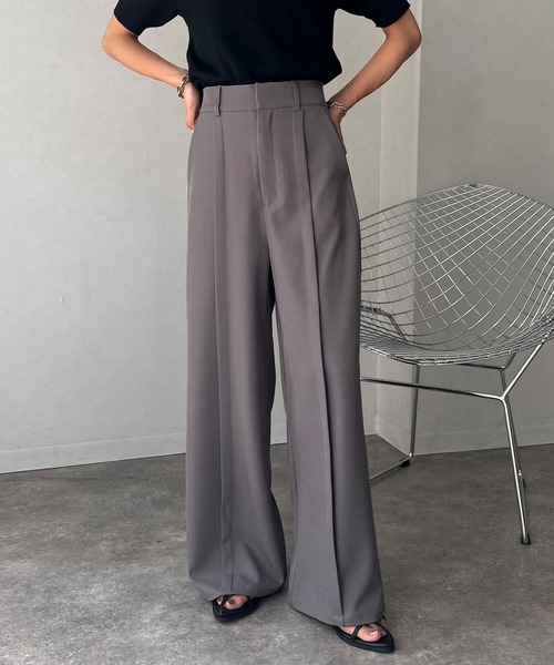 NOGLE(ノグル)の「【NOGLE/ノグル】センタータックスラックス(スラックス・レディース・グレー/アイボリー/ブラウン/ブラック・S/M)」の15枚目の写真