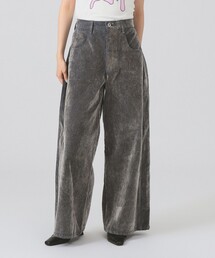 Ray BEAMS | フロッキー デニム ワイド パンツ(その他パンツ)