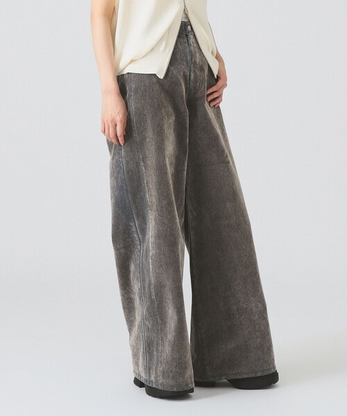 Ray BEAMS(レイビームス)の「フロッキー デニム ワイド パンツ(その他パンツ・レディース・シルバー/ダークブラウン・0/1)」の19枚目の写真