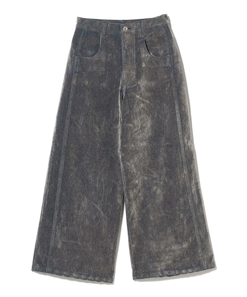 Ray BEAMS(レイビームス)の「フロッキー デニム ワイド パンツ(その他パンツ・レディース・シルバー/ダークブラウン・0/1)」の7枚目の写真