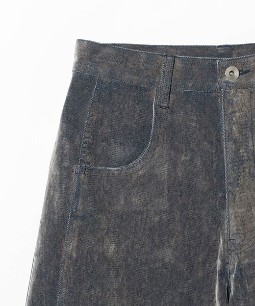 Ray BEAMS(レイビームス)の「フロッキー デニム ワイド パンツ(その他パンツ・レディース・シルバー/ダークブラウン・0/1)」の6枚目の写真