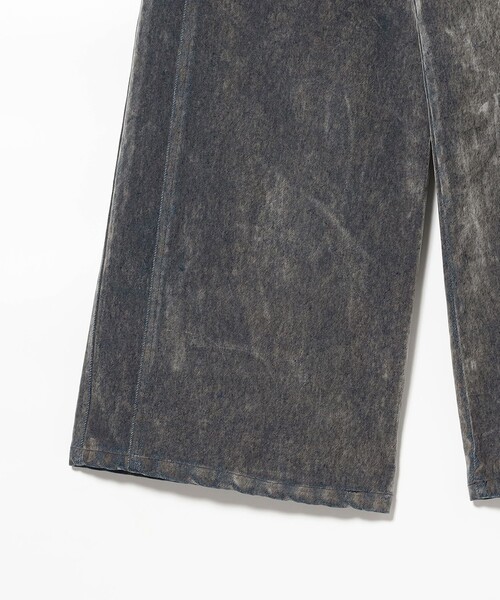 Ray BEAMS(レイビームス)の「フロッキー デニム ワイド パンツ(その他パンツ・レディース・シルバー/ダークブラウン・0/1)」の4枚目の写真
