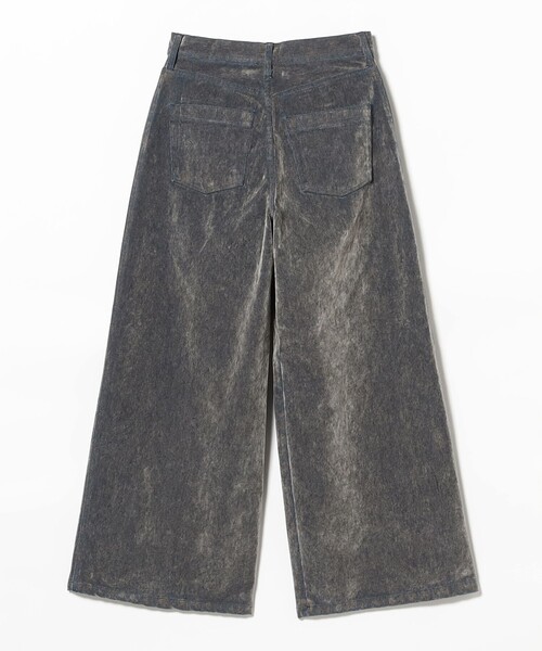 Ray BEAMS(レイビームス)の「フロッキー デニム ワイド パンツ(その他パンツ・レディース・シルバー/ダークブラウン・0/1)」の3枚目の写真