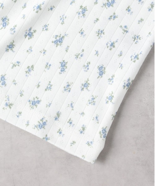 Right-on(ライトオン)の「HONEYSUCKLE ROSE(ハニーサックルローズ)【レディース】小花柄プリントTシャツ(Tシャツ/カットソー・レディース・ブルー・S/M/L)」の5枚目の写真