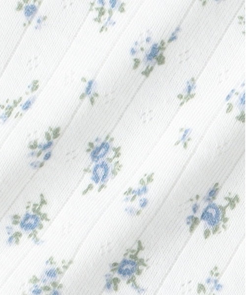 Right-on(ライトオン)の「HONEYSUCKLE ROSE(ハニーサックルローズ)【レディース】小花柄プリントTシャツ(Tシャツ/カットソー・レディース・ブルー・S/M/L)」の11枚目の写真