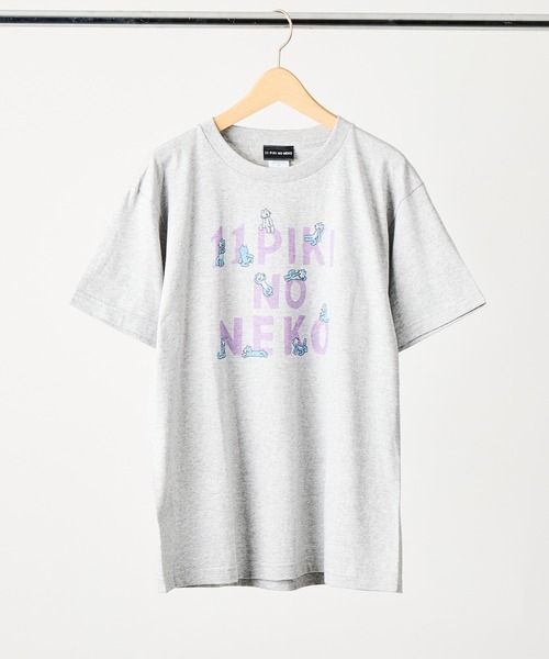salle de bal(サルデバル)の「【11ぴきのねこ】ロゴTシャツ WNI(Tシャツ/カットソー・レディース・グレー/ホワイト・FREE)」の2枚目の写真
