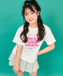 ANAP GｉRL（アナップガール）の「メッセージ ロゴ プリント Tシャツ（Tシャツ/カットソー・キッズ）」
