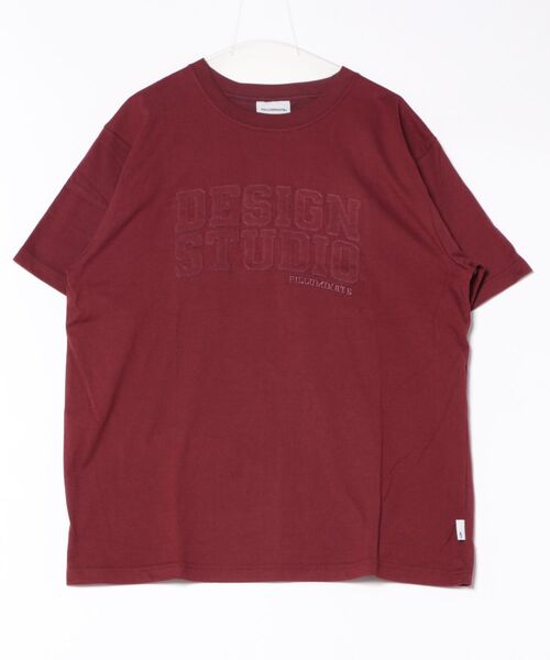 F.ILLUMINATE(フィルミネイト)の「【UNISEX】Filluminate/アップリケStudio T(Tシャツ/カットソー・レディース・ネイビー/ボルドー・LARGE/MEDIUM/SMALL)」の2枚目の写真