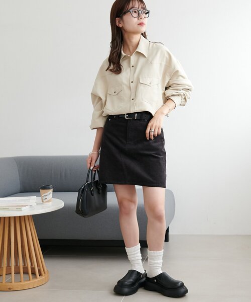 コーデュロイミニスカート（スカート）｜DISCOAT（ディスコート）の