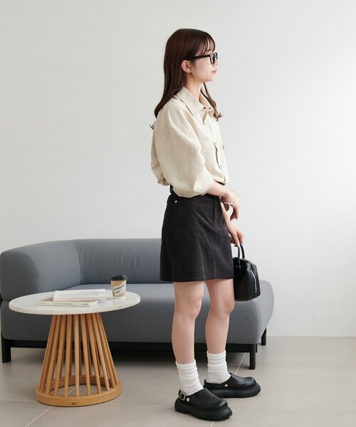 Dior コーデュロイ　ミニスカート DIOR | フレアミニスカート マクロカナージュ テクニカル コットン ニット