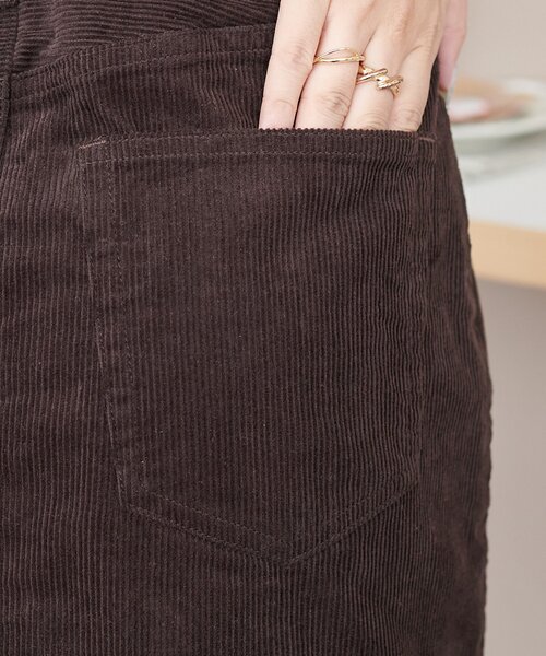 DISCOAT（ディスコート）の「コーデュロイミニスカート（スカート・レディース・ブラウン/チャコールグレー・FREE）」の15枚目の写真