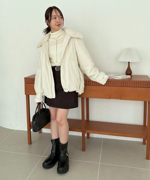 ⭐d.i.a. コーデュロイラビットファー付きミニスカート⭐サイズS⭐ セール】2段ティアードコーデュロイミニスカート（スカート）｜LADY