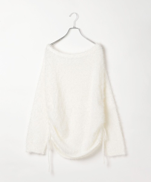 Heather（ヘザー）の「ドロストシャギーニット　590716（ニット/セーター・レディース・ホワイト/グレー/ピンク/ブラウン・FREE）」の22枚目の写真