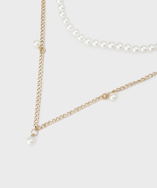OPAQUE.CLIP(オペークドットクリップ)の「【マルチWAY】ネックレスにもなるパール調チェーンベルト(ベルト・レディース・シルバー/ゴールド・00)」の5枚目の写真