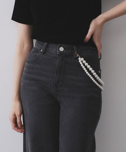 OPAQUE.CLIP(オペークドットクリップ)の「【マルチWAY】ネックレスにもなるパール調チェーンベルト(ベルト・レディース・シルバー/ゴールド・00)」の9枚目の写真