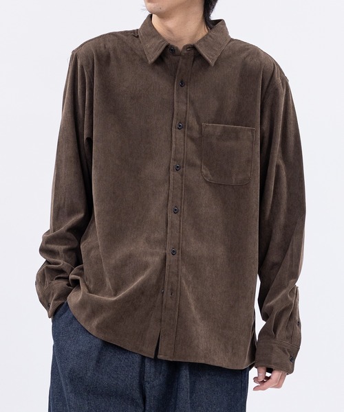 JOHN'S CLOSET（ジョンズクローゼット）の「【a】コーデュロイレギュラーシャツ（シャツ/ブラウス・メンズ・ブラウン/ワインレッド/ブラック・MEDIUM/LARGE）」の12枚目の写真