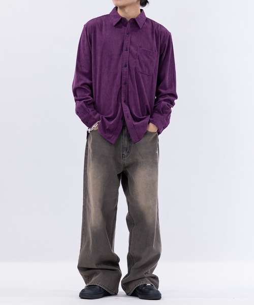 JOHN'S CLOSET（ジョンズクローゼット）の「【a】コーデュロイレギュラーシャツ（シャツ/ブラウス・メンズ・ブラウン/ワインレッド/ブラック・MEDIUM/LARGE）」の21枚目の写真