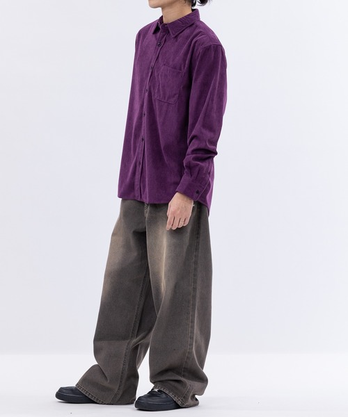 JOHN'S CLOSET（ジョンズクローゼット）の「【a】コーデュロイレギュラーシャツ（シャツ/ブラウス・メンズ・ブラウン/ワインレッド/ブラック・MEDIUM/LARGE）」の22枚目の写真