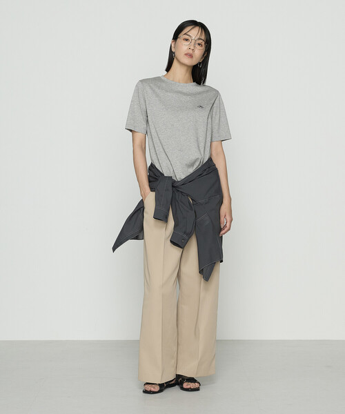 COMME CA（コムサ）の「スーピマコットンポンチ ワッペンTシャツ（Tシャツ/カットソー・レディース・ホワイト/ネイビー/トップグレー・11号/9号）」の6枚目の写真