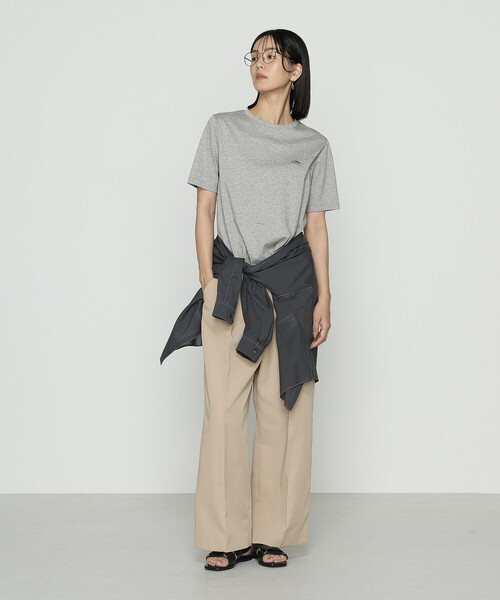 COMME CA（コムサ）の「スーピマコットンポンチ ワッペンTシャツ（Tシャツ/カットソー・レディース・ホワイト/ネイビー/トップグレー・11号/9号）」の7枚目の写真